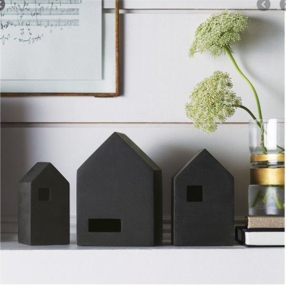 NWT-- HEARTH & HAND MAGNOLIA Black Set 3 Nesting Houses - Picture 2 of 9
